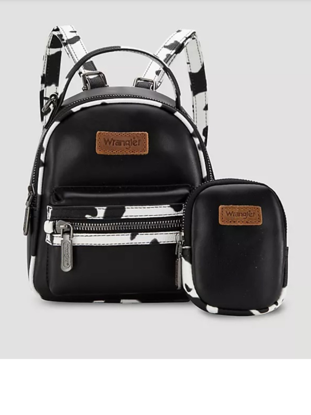 Wrangler Cow Print Backpack with Coin Purse